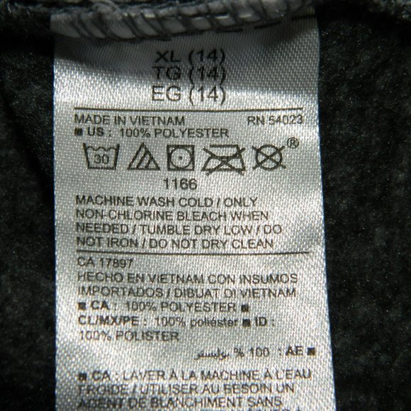 Girls XL (14) Gray Fleece Moto Jacket Sweater - Picture 10 of 10